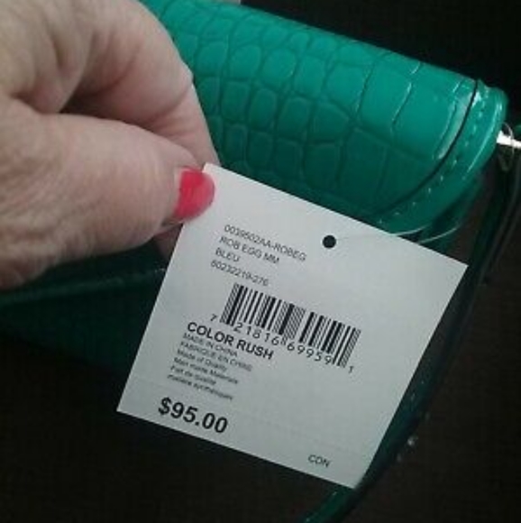 Anne Klein Green Seafoam Large Clutch Bag - Picture 6 of 8